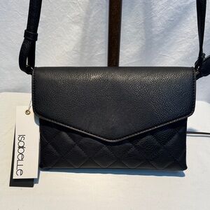 Isabelle Black Quilted Crossbody Bag